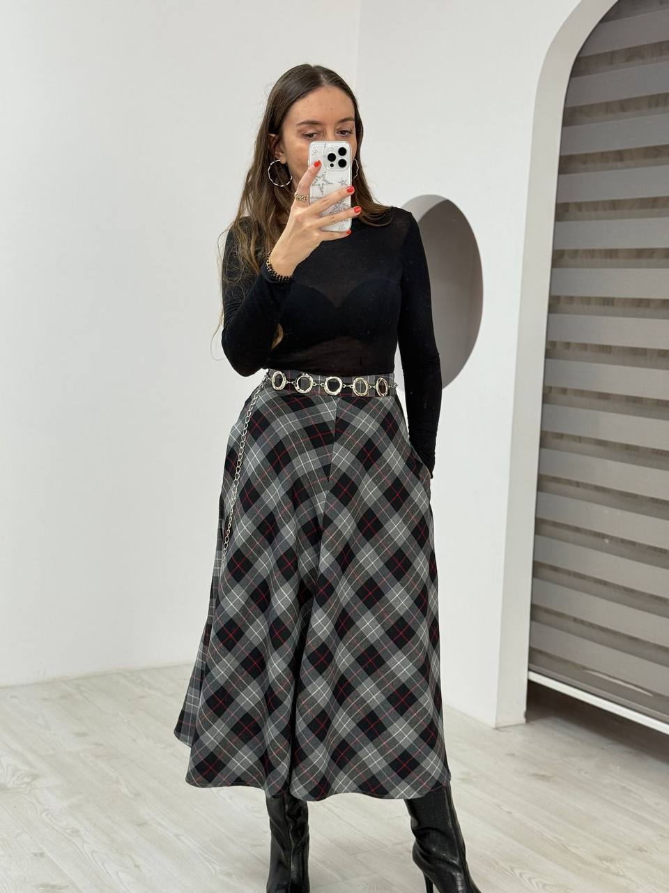 belted shorts skirt colorful