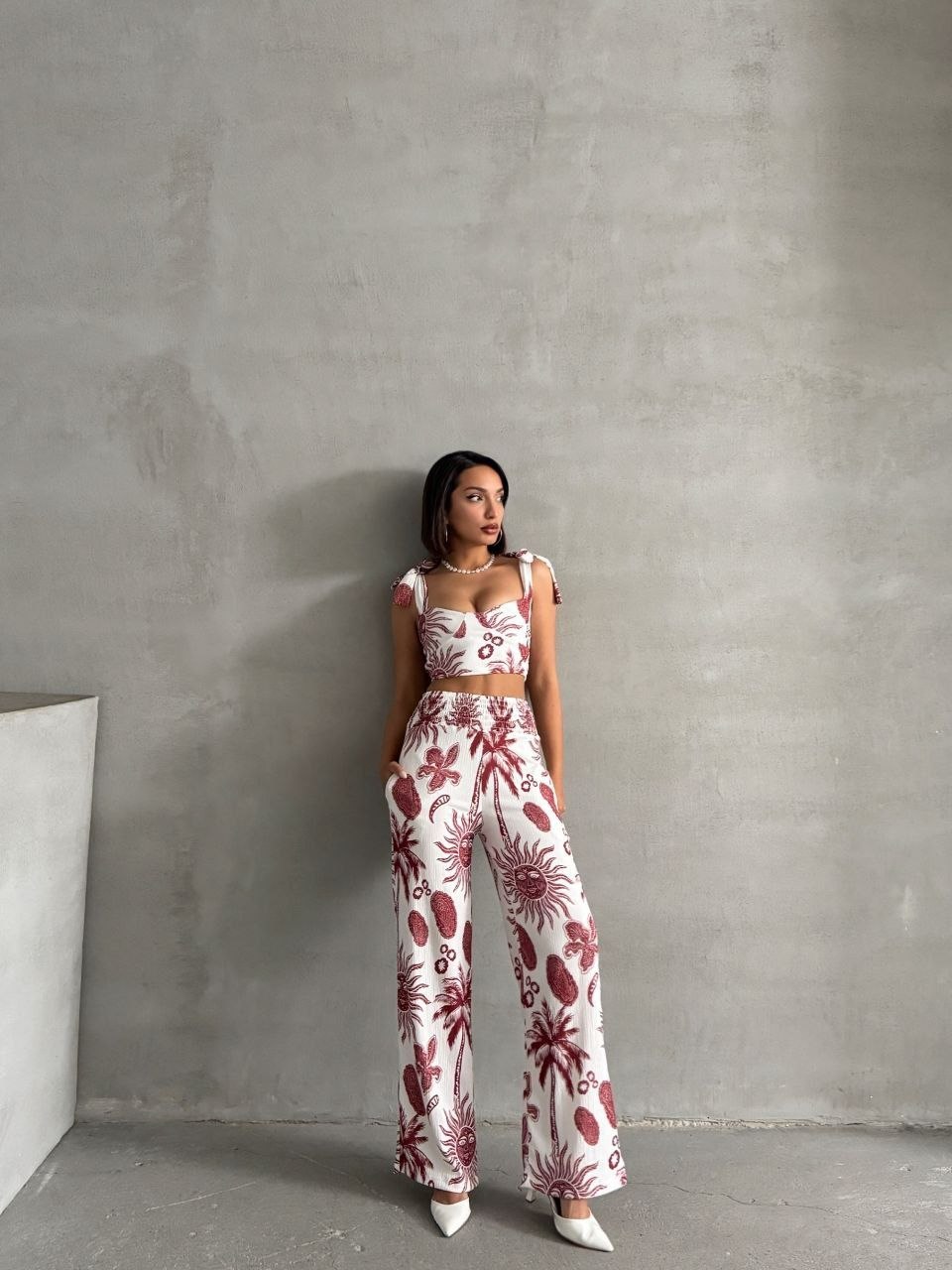 cartoon muslin fabric suit patterned