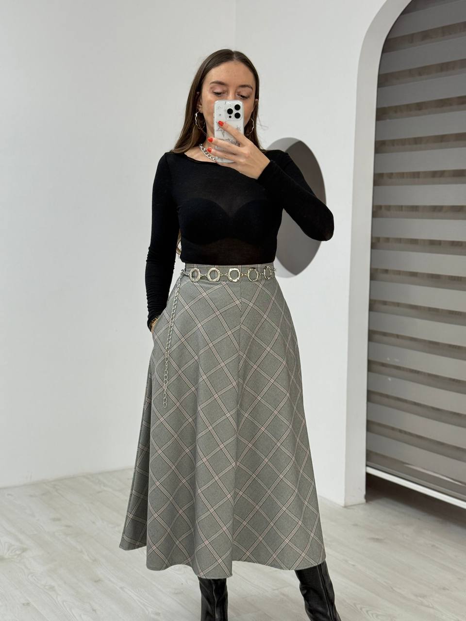 belted shorts skirt colorful