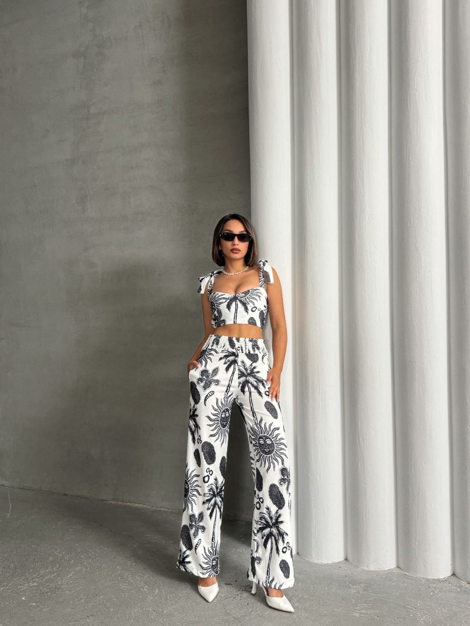 cartoon muslin fabric suit patterned