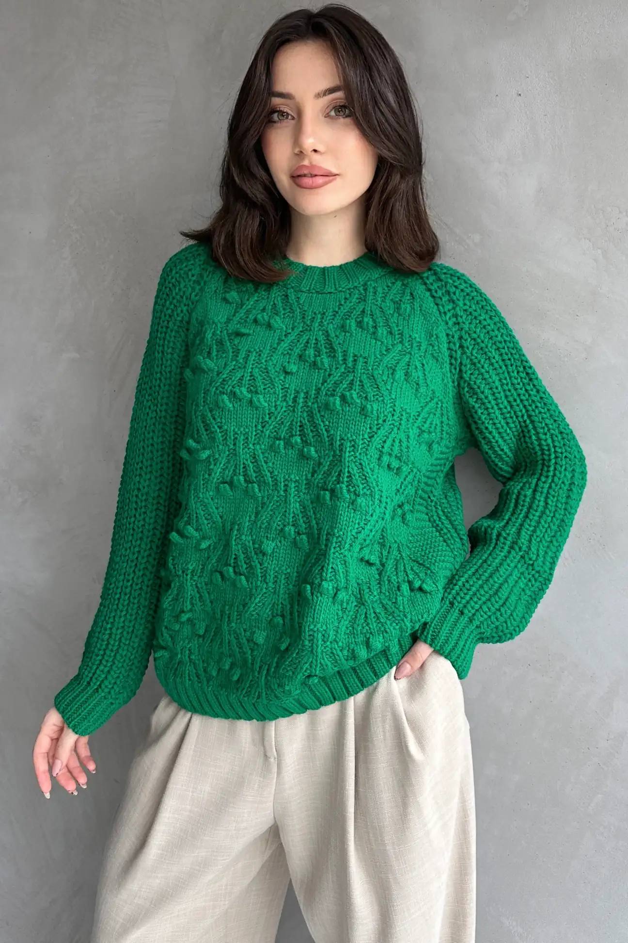Bicycle collar fleece detail knitwear sweater Golden color