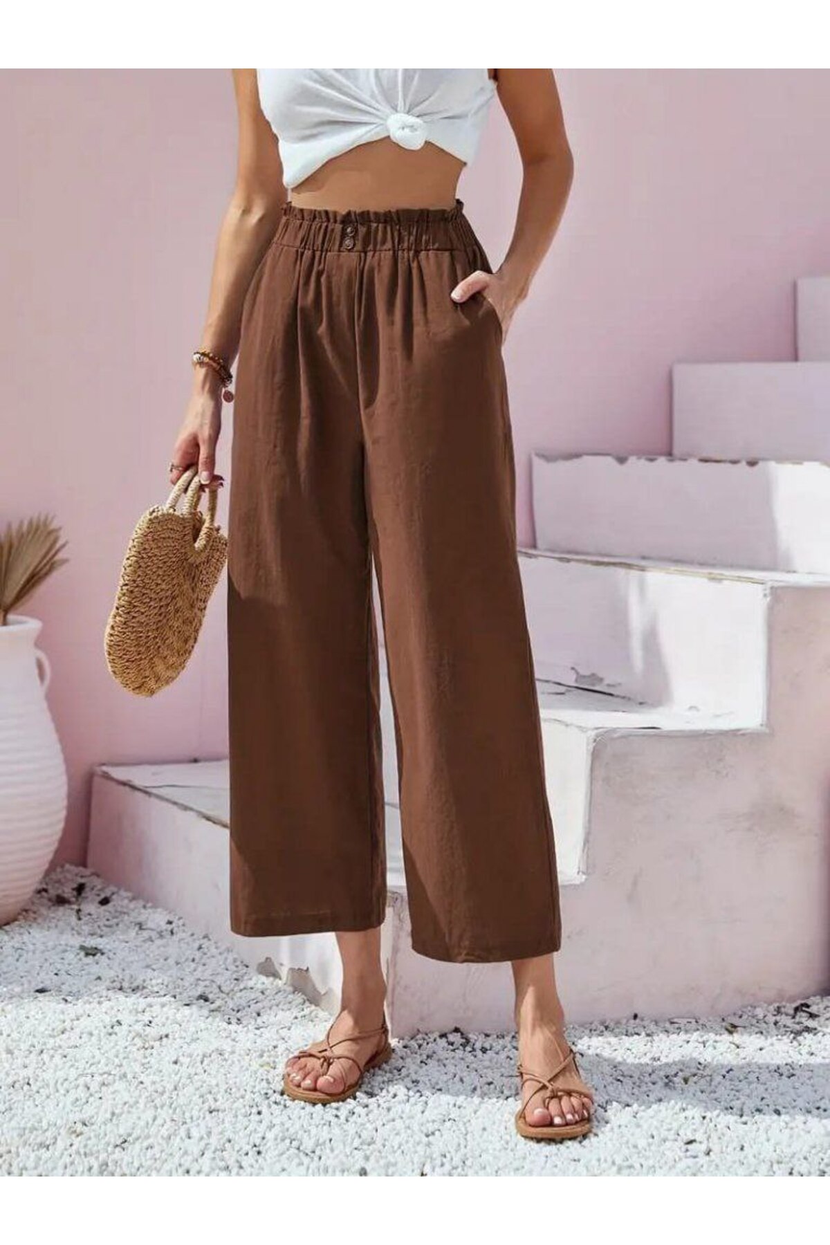 trousers scube fabric Brown